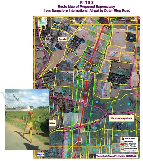 DGPS Control Station Establishment for Topographical Survey of Proposed Expressway from Outer Ring Road to Bangalore International Airport For RITES